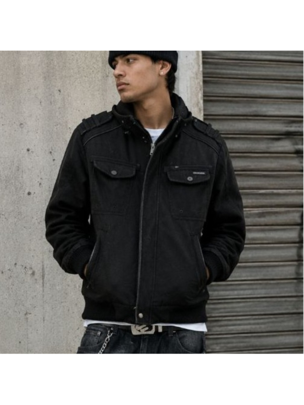 Rare Vintage Y2K Rocawear Wool Military Bomber Jacket